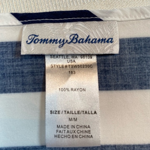 Tommy Bahama Side Slit Striped Floral Tassel Maxi Sleeveless Dress Sz M - Picture 3 of 14